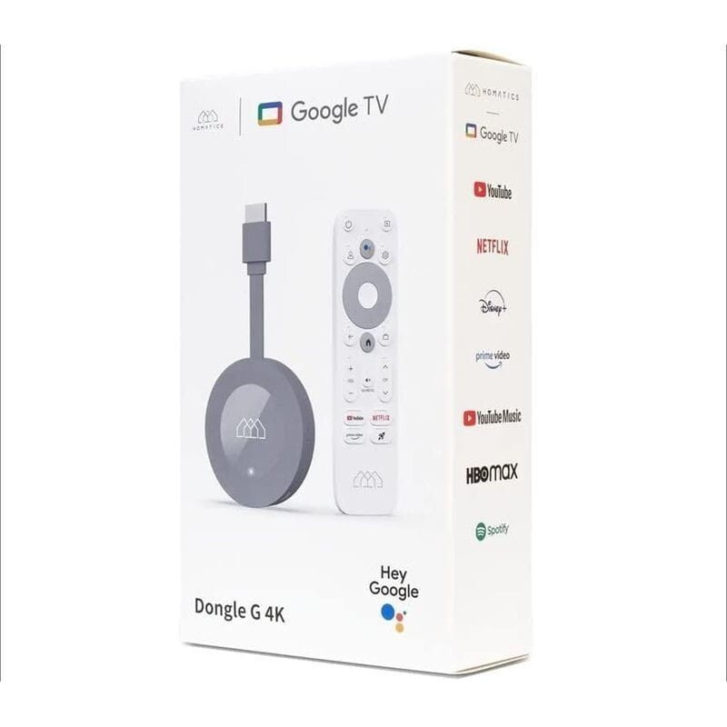 Homatics Dongle G 4K 2Go/8Go Chromecast Gris - Android TV
