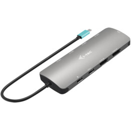 i-tec USB-C Metal Nano 2x Display Docking Station com Power Delivery 100W