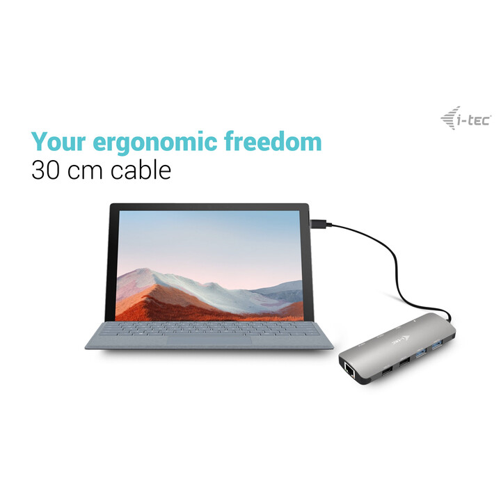 i-tec USB-C Metal Nano 2x Display Docking Station with Power Delivery 100W