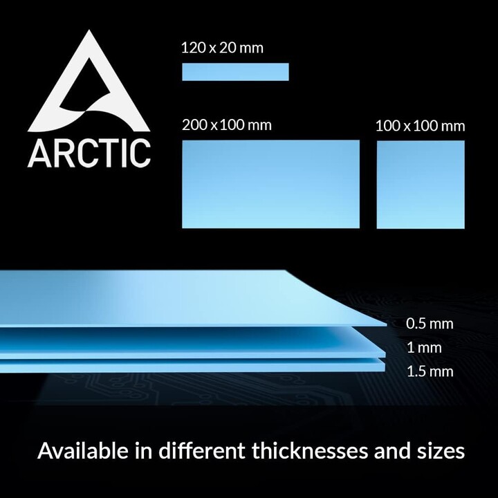 ALMOHADILLA PASTA TERMICA ARCTIC 200X100X1,5MM AZUL PACK DE 2