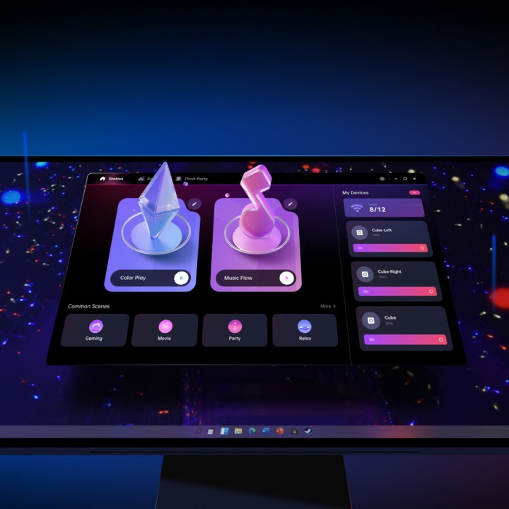 Yeelight Cube Smart Lamp - Light Gaming Cube Spot - Base radicata