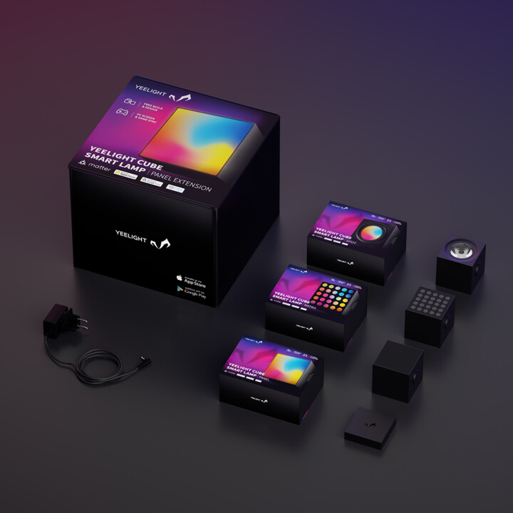 Yeelight Cube Smart Lamp - Light Gaming Cube Spot - Base radicata