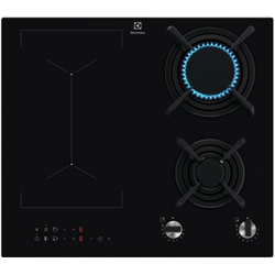 Fogão de indução de gás misto Electrolux 2 zonas 60 cm preto
