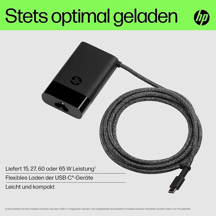 Chargeur pc portable hp usb-c 65w