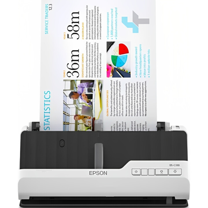 Epson DS-C330 Compacto A4 600DPI Preto e Branco