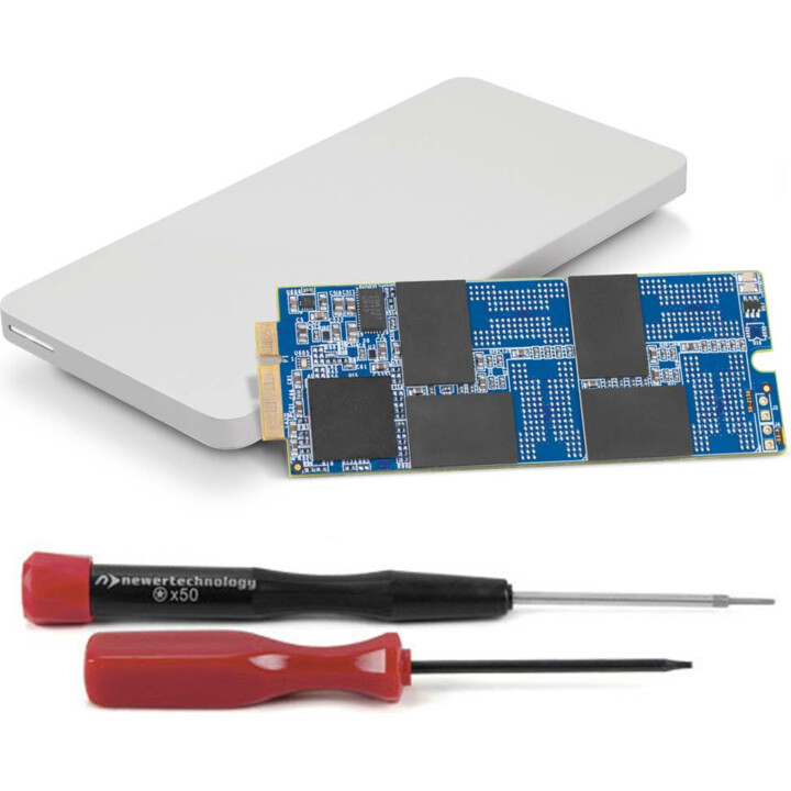 2 To OWC Aura Pro 6G SSD + Kit de mise à niveau Envoy Pro pour MacBook Pro 2012/13 avec écran Retina.