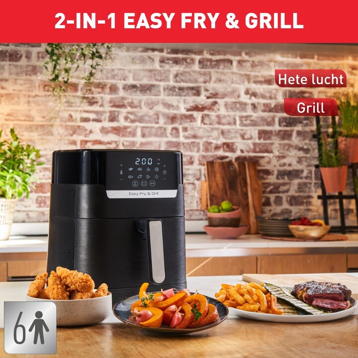 Tefal Easy Fry and Grill EY505815 Unabhängige Fritteuse 4.2L 1550W Heißluftfritteuse Schwarz