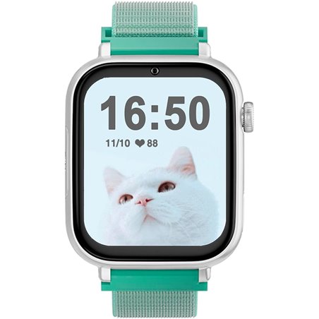 SaveWatch Plus with GPS and call / WHITE case and MINT GREEN strap