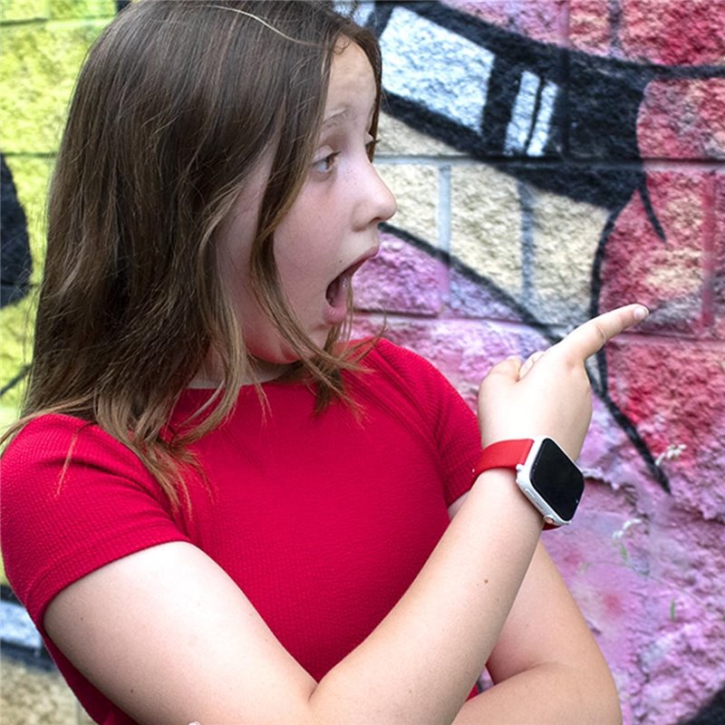 SaveWatch Plus with GPS and call / WHITE case and MINT GREEN strap