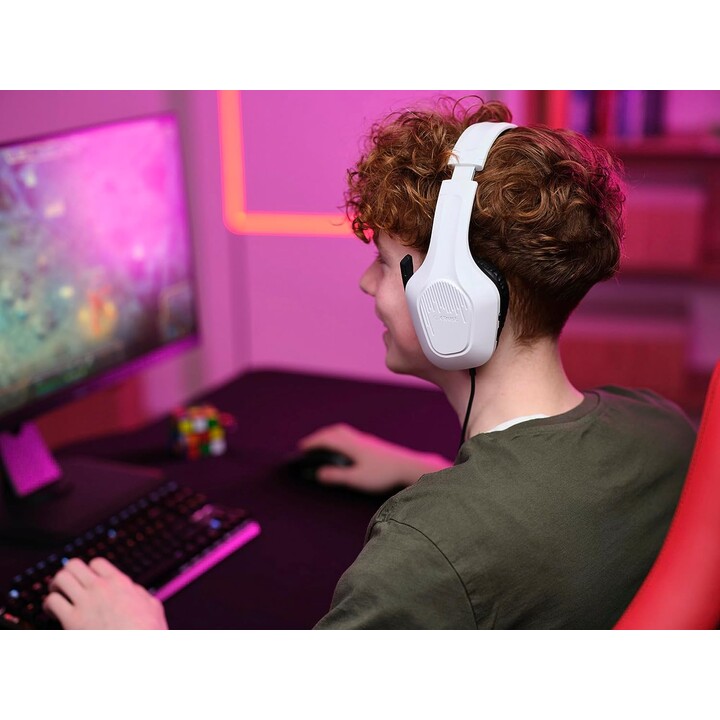 Fones de ouvido Trust GXT 415W Zirox com fio para jogos branco