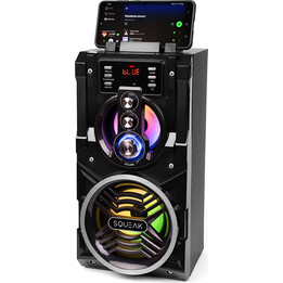 Squeak Beatboxer Bluetooth 5.1 Speaker - Bluetooth-Lautsprecher mit Karaoke, FM-Radio, Microsd, Aux und Usb Sq1000