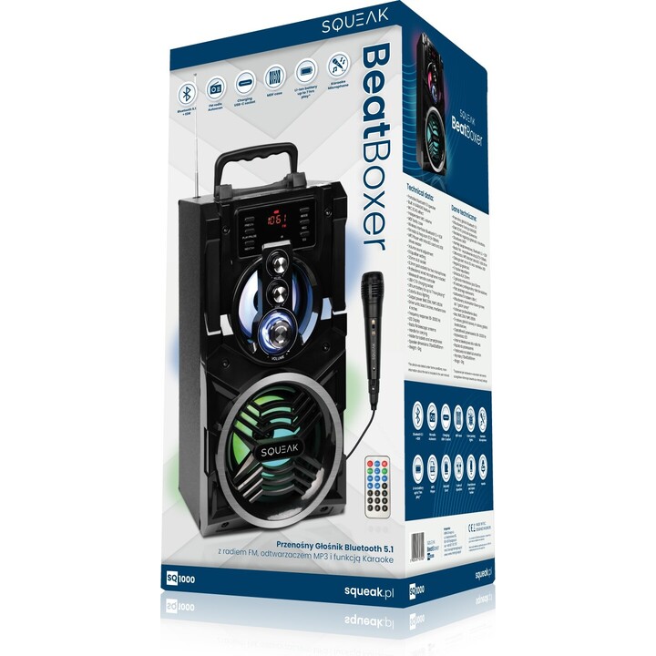 BeatBoxer Bluetooth 5.1 SPEAKER - BLUETOOTH SPEAKER COM KARAOKE