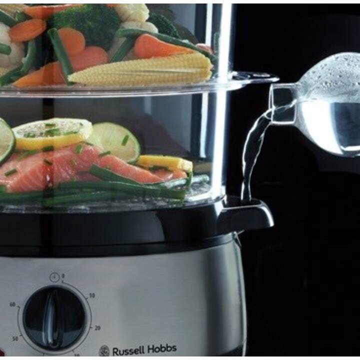 RUSSELL HOBBS Cook@Home 19270-56 cuiseur vapeur 9 l 800 W Argent, Noir