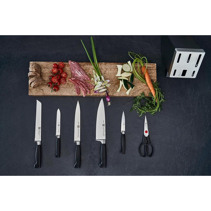 ZWILLING Four Star 7-Piece Cutlery/Knife Block Set.