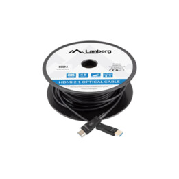 Lanberg HDMI Cable M/M V2.0 100M Optical Aoc Nero