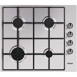 Placa de Gas Haeger PG-4GI.008A 58 cm 4 Zonas Plata