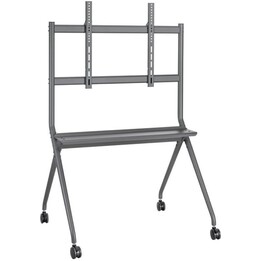 Aisens Floor Stand Pro with Wheel 1 Tray for Interactive Screen/TV 120Kg 50-86 Black