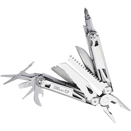 AZYMUT Giewon Multi-Tool 14-in-1, Silver Stainless Steel with Black Nylon Pouch