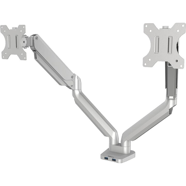 Fellowes Ergonomic 2 Monitor Arm - Série Platinum, Argent