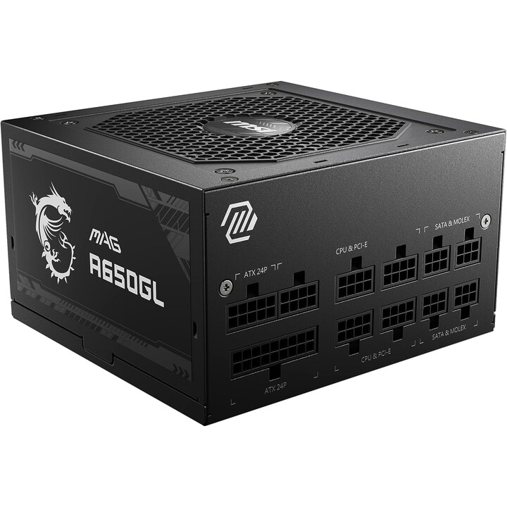 MSi Mag A650Gl 650W 120mm 80 Plus Gold Black