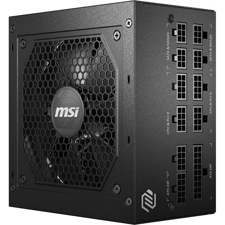 MSi Mag A650Gl 650W 120mm 80 Plus Ouro Preto