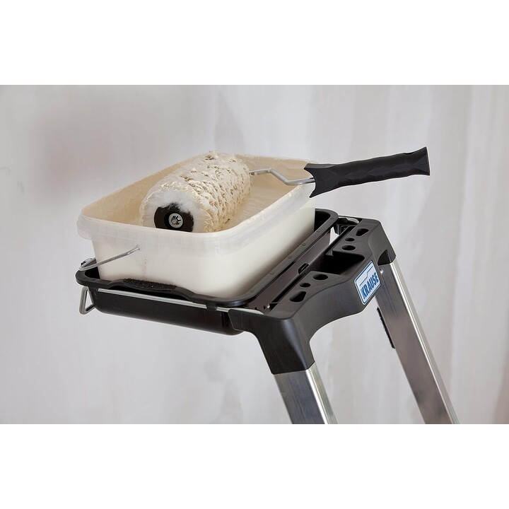 Krause Secury Aluminum Safety Step Ladder with 5 Steps and Professional Anti-Slip System