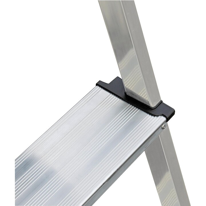Escalera de seguridad Krause Secury de aluminio con 5 peldaños y sistema antideslizante profesional