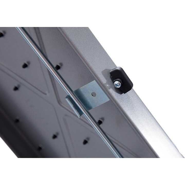 Escalera de Tijera Plegable Krause Toppy XL con 2 Peldaños Anchos de Acero, Acabado Profesional Plata