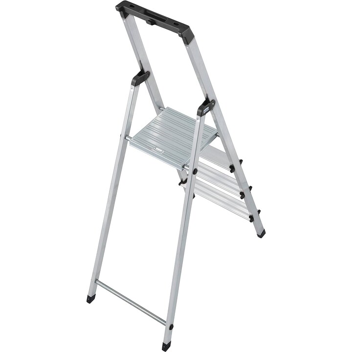 Escalera de Tijera Krause Solidy de Aluminio con 3 Peldaños para Uso Profesional