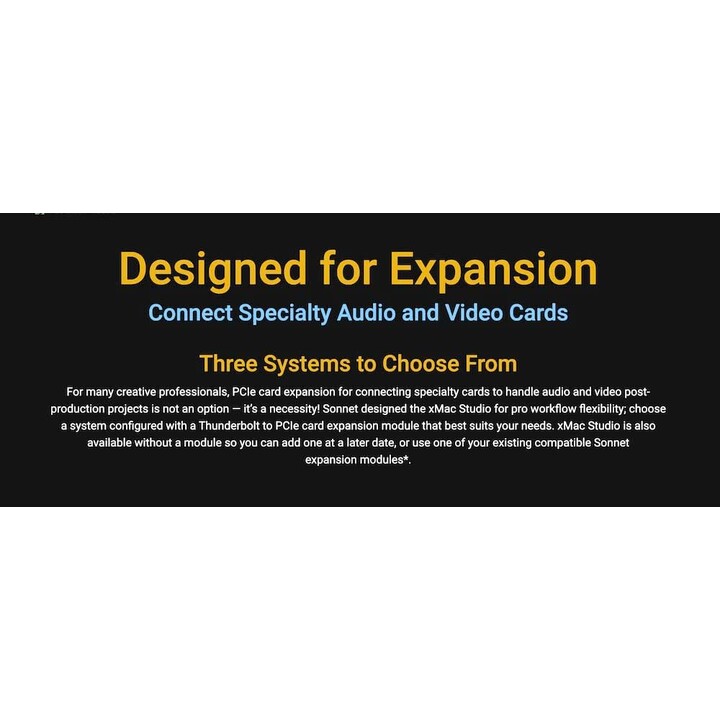xMac Studio/No Module PCIe Card Expansion + Rackmount Systems for Mac Studios