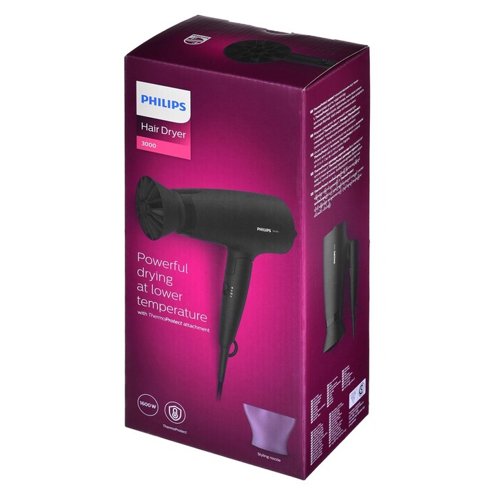 Philips 3000 series BHD308/10 dryer 1600 W Black