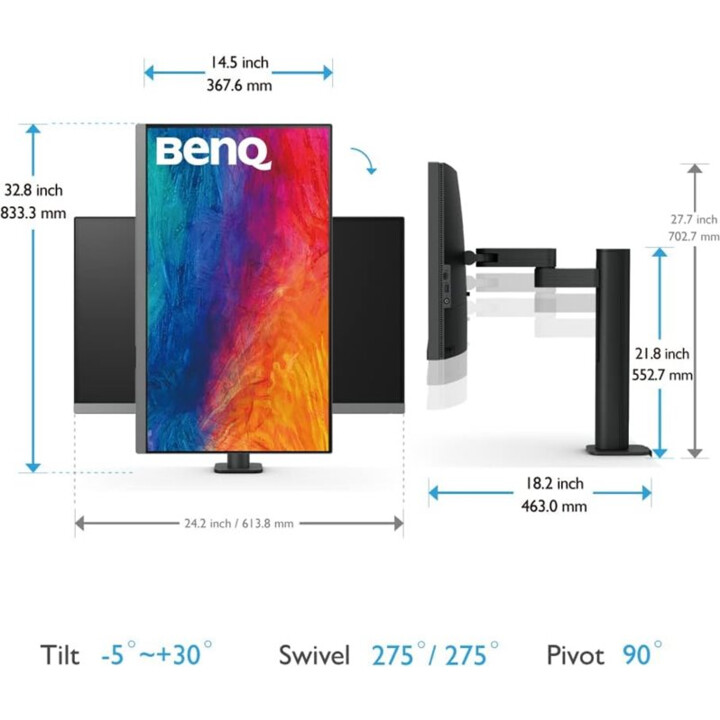 Benq PD2706UA tela para PC 27 Preto