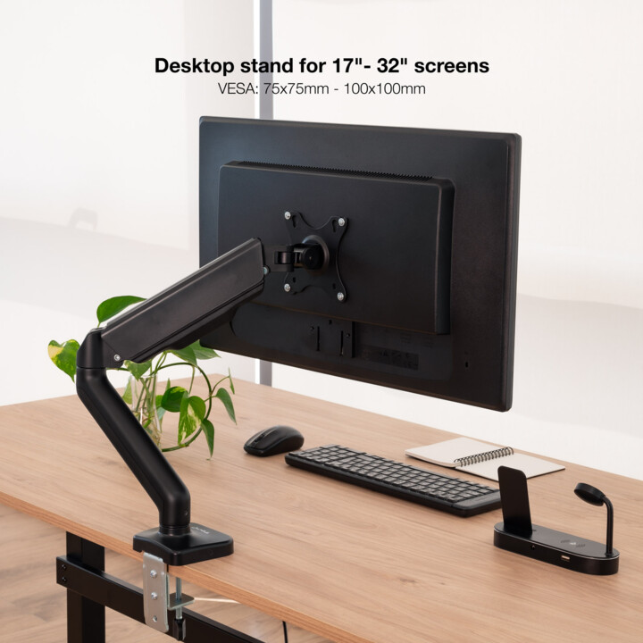 TooQ DB5032TNR-B/ Soporte para Monitor hasta 9kg Negro