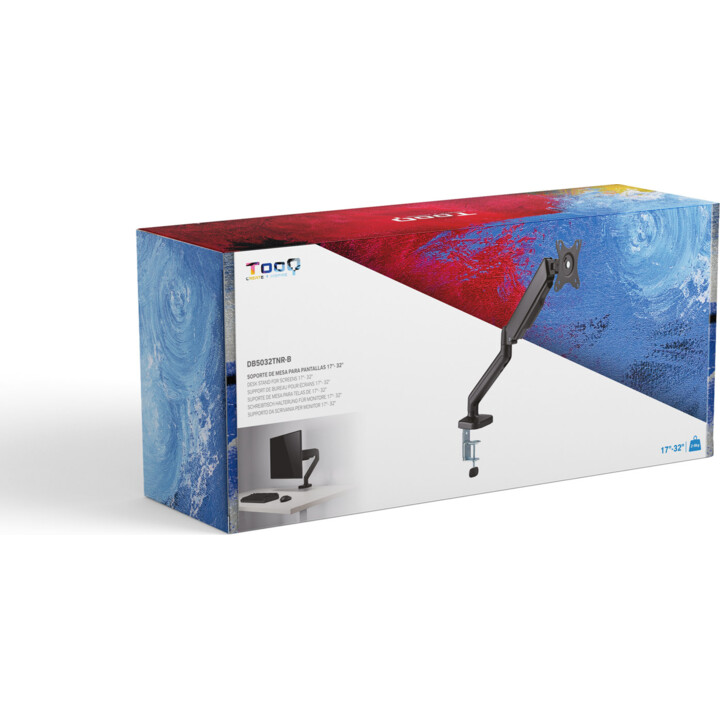 TooQ DB5032TNR-B/ Soporte para Monitor hasta 9kg Negro