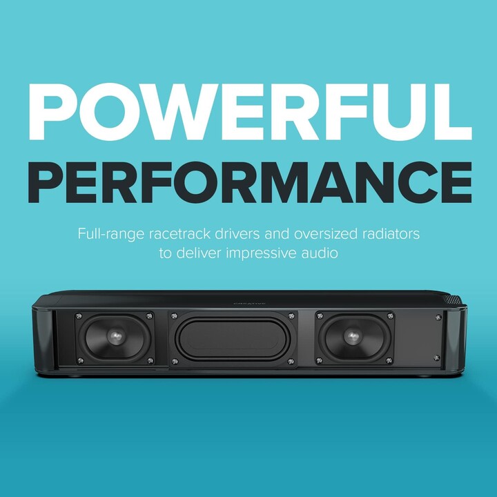 Creative Sys,spkr Stage Se Barre de son multimédia Bluetooth sous moniteur
