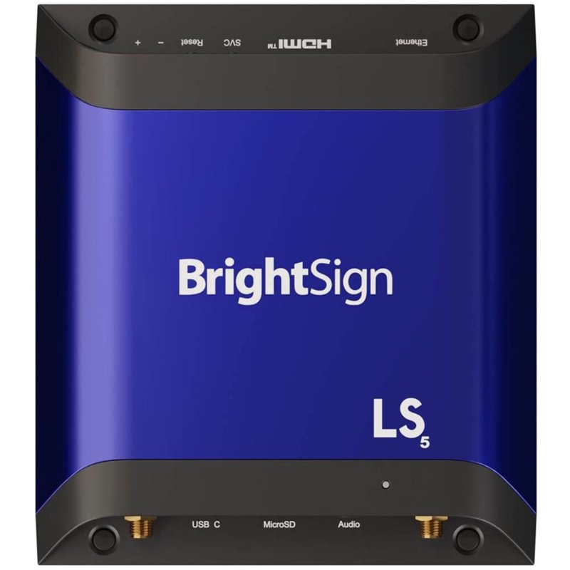 BrightSign LS425 Digital Signage Mediaplayer (1080p60 Videowiedergabe, HTML5-Unterstützung, USB-C, HDMI)