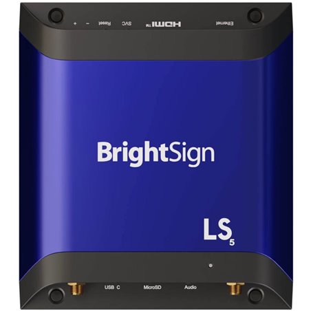 BrightSign LS425 Digital Signage Mediaplayer (1080p60 Videowiedergabe, HTML5-Unterstützung, USB-C, HDMI)