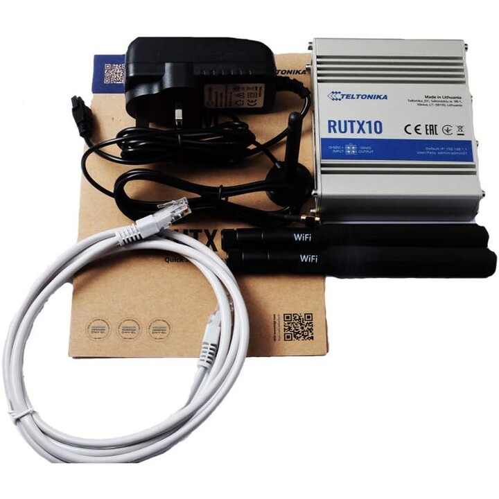 Teltonika RUTX10 routeur sans fil Bi-bande (2,4 GHz / 5 GHz) Gigabit Ethernet Blanc