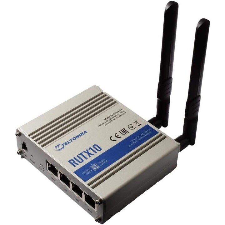 Teltonika RUTX10 routeur sans fil Bi-bande (2,4 GHz / 5 GHz) Gigabit Ethernet Blanc
