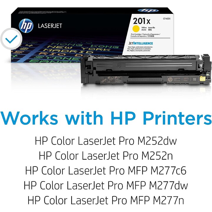 HP 201X YELLOW LARGE CAPACITY TONER M252 MFP M277 2300 PAG