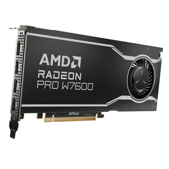 AMD Radeon Pro W7600 4x DisplayPort 2.1, 130W, PCI Gen4 x8 8GB GDDR6