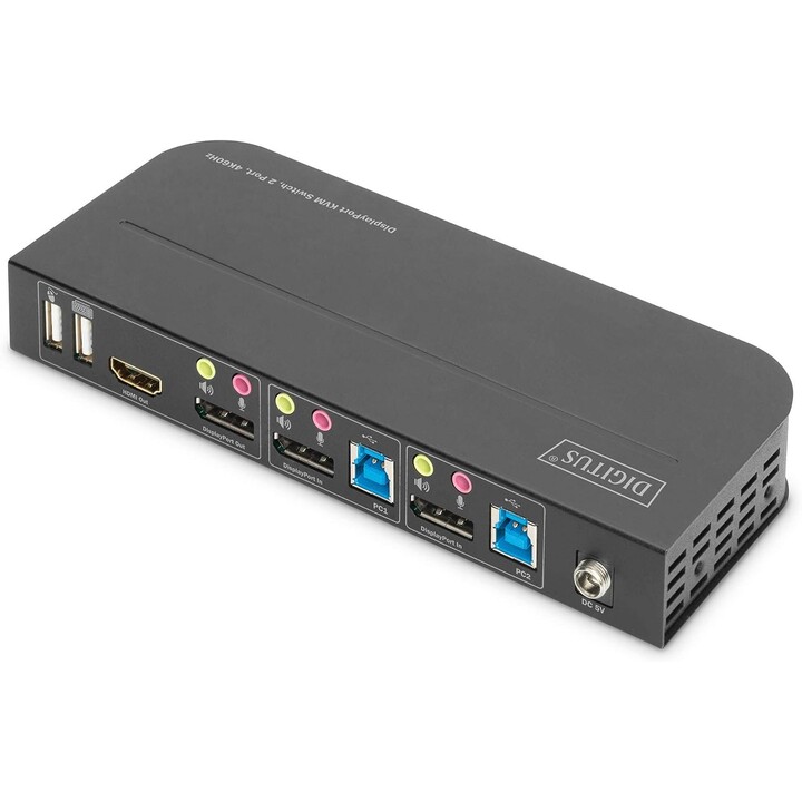 Digitus Kvm switch 2 ports 4K60Hz 2 inputs dp 1 output dp/hdmi