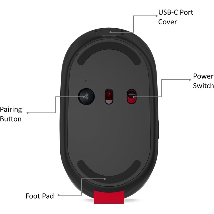 Lenovo Go Wireless Multi-Device Mouse Storm Grey