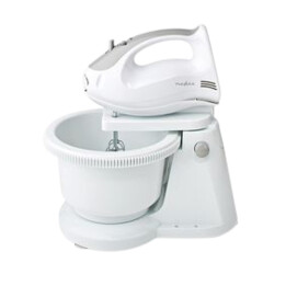 MISCELATORE VASCA GIREVOLE NEDIS 2LT | 200 W | 5 IMPOSTAZIONI DI VELOCITÀ | FUNZIONE TURBO BIANCO/GRIGIO