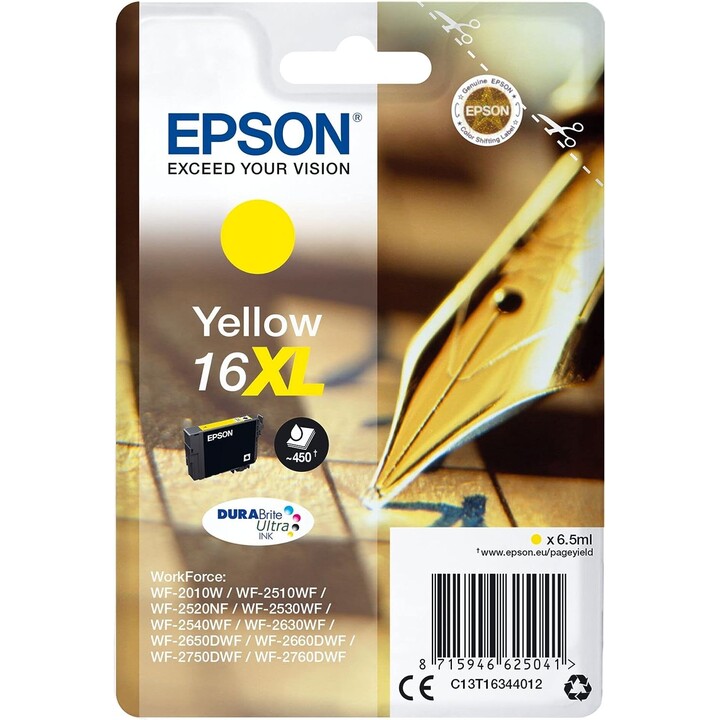 Cartucho de Tinta Original Epson nº16 XL Alta Capacidad/ Amarillo