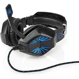 Casque gaming nedis |supra-aural |stereo|usb type-a / 2x 3,5 mm/ microphone |2,20 m |led