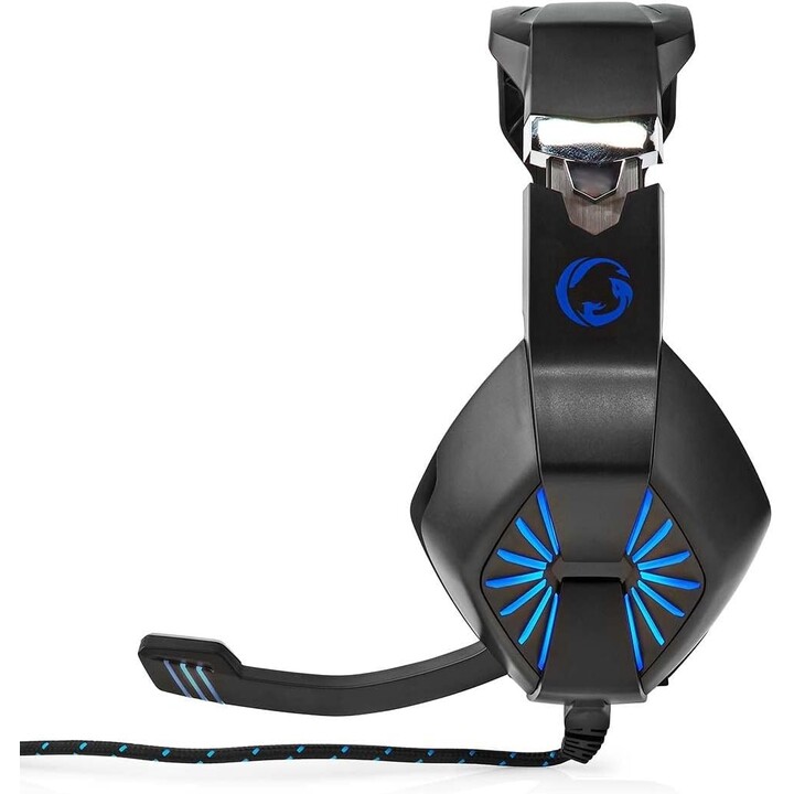Cuffie da gioco nedis |supra-aural |stereo|usb tipo a / 2x 3,5 mm/microfono |2,20 m |led