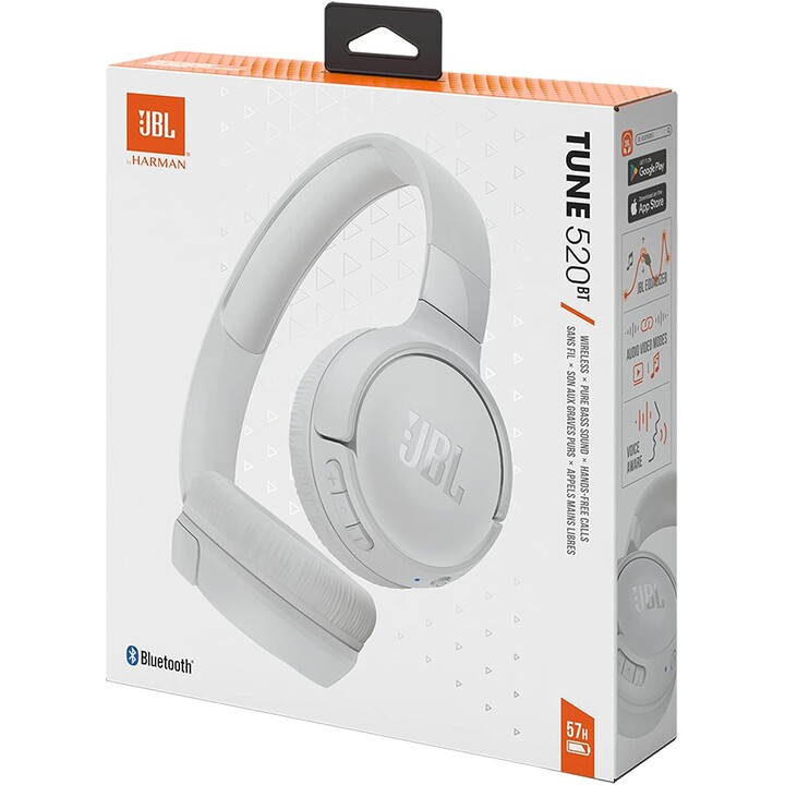 JBL TUNE 520BT Casque Bluetooth Blanc