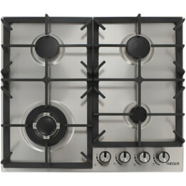 Placa de Gas Haeger PG-4GI.005A 58 cm 4 Zonas Plata