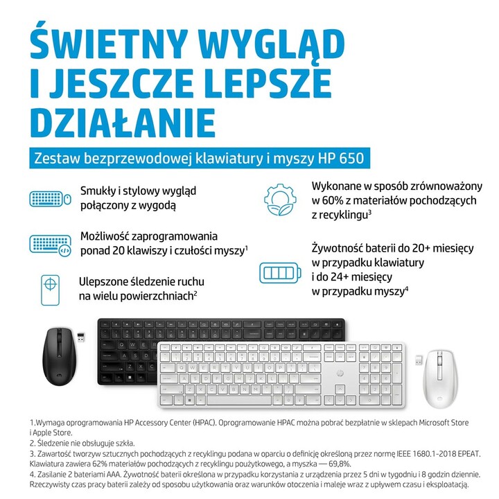 4R013AA HP Wireless Keyboard and Mouse Combo 650